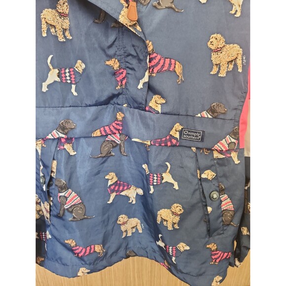 Simply Southern Women's Half-zip Windbreaker w/ Dogs All Over Size M NWT - Picture 5 of 8